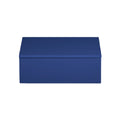 Stylish Blue Storage Box with Lid - Versatile Organizer for Home and Office
